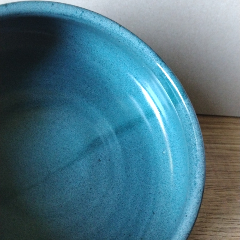 Teal Blue Glazed Studio Ceramic Trinket Dish - Picture 11 of 11